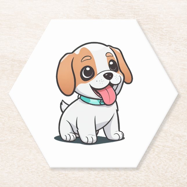 Posavasos De Papel Cachorro (Anverso)