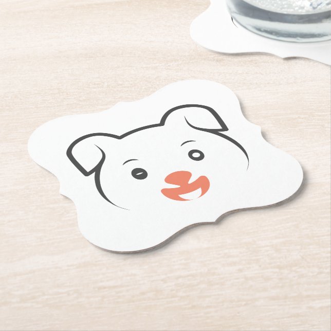 Posavasos De Papel Cachorro de cachorros (En perspectiva)
