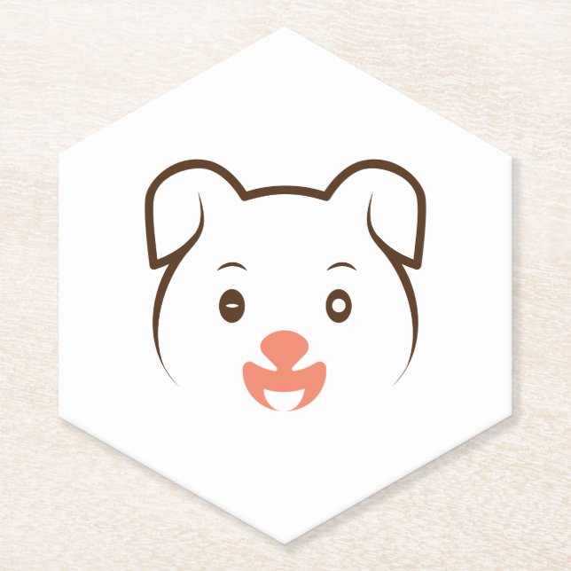 Posavasos De Papel Cachorro de cachorros (Anverso)