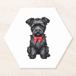 Posavasos De Papel Cachorro Schnauzer miniatura
