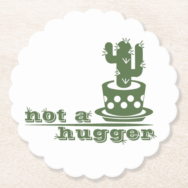 Posavasos De Papel Cacti No es gracioso decir (Anverso)