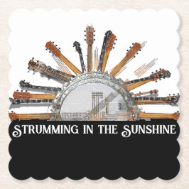 POSAVASOS DE PAPEL CADENAS DE GUITARRA AL SOL