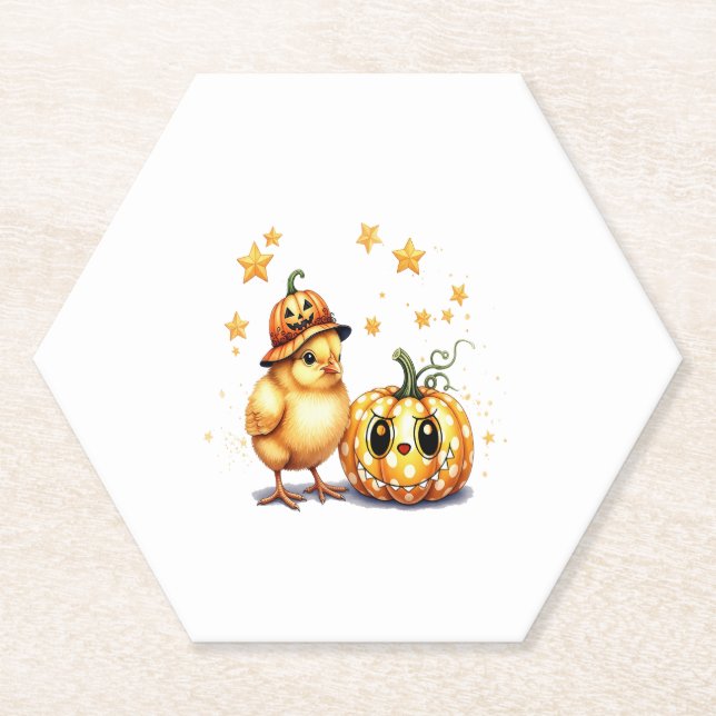 Posavasos De Papel Caer Calabaza de café Mug con gato (Anverso)