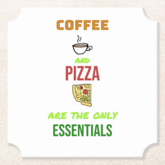 Posavasos De Papel Café y pizza