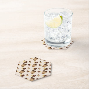 Posavasos De Papel Cafetería moderna Café Cafe Barista Personal Nombr