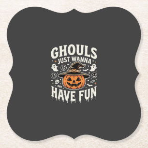 Posavasos De Papel Calabaza de Halloween de Ghouls que solo quieren d