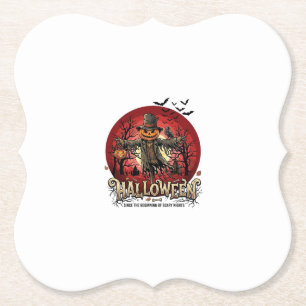 Posavasos De Papel Calabaza de Halloween Espantapájaros Cuervo Murcié