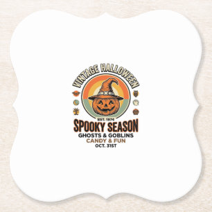 Posavasos De Papel Calabaza de Halloween Sombrero de Bruja Divertido 