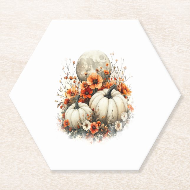 Posavasos De Papel Calabaza de la Moon Shirt Country (Anverso)