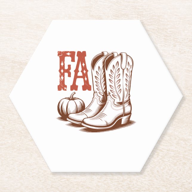 Posavasos De Papel Calabaza de Nova Caída Otoño (Anverso)