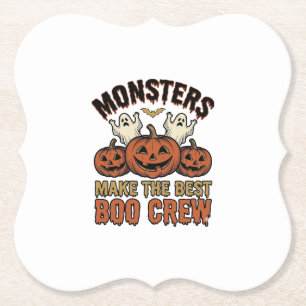 Posavasos De Papel Calabaza Fantasma de Halloween Grabado Antiguo Div