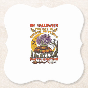 Posavasos De Papel Calabaza Fantasma Gato Caldero Cualquier Cosa Hall