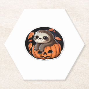 Posavasos De Papel calabaza lenta Halloween pegatina camiseta sobredi