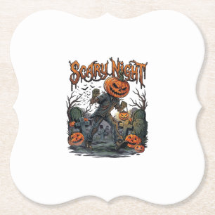 Posavasos De Papel Calabaza Monstruosa de Linterna de Cabeza para Noc