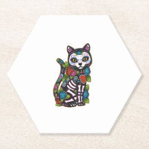Posavasos De Papel Calavera de azúcar en México Calavera Dia De Los M
