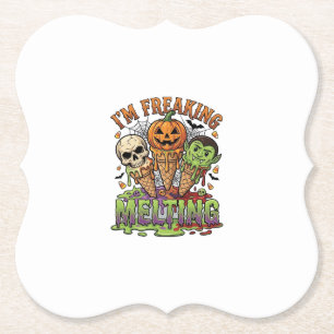 Posavasos De Papel Calavera de bomba de helado de Halloween me estoy