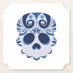 Posavasos De Papel Calavera espumosa de México