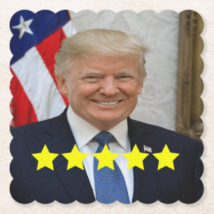 Posavasos De Papel Calificación de aprobación del presidente Donald T