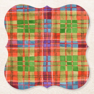 Posavasos De Papel Calzas de papel MAC RAE TARTAN