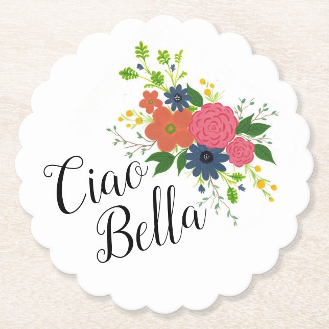 Posavasos De Papel Cámaras florales de Ciao Bella (Anverso)