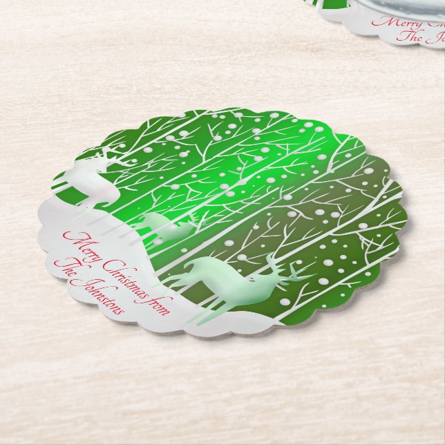 Posavasos De Papel Cambiar el nombre de edición de reno blanco de con (En perspectiva)