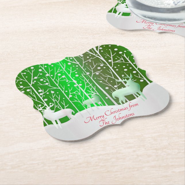 Posavasos De Papel Cambiar el nombre de edición de reno blanco de con (En perspectiva)