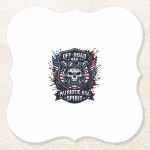 Posavasos De Papel Camioneta Monstruo Patriótica 1776 Fuera de Carret