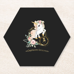 Posavasos De Papel Camisa Capricornio Zodíaco Unicornio Signo Astrolo