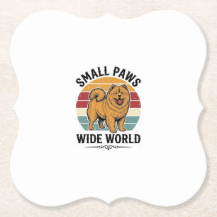 Posavasos De Papel Camisa Chow Chow Pequeñas Patitas Mundo Amplio Per