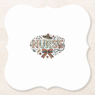Posavasos De Papel Camisa de diseño de grabado vintage de enfermera f