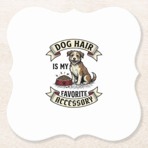 Posavasos De Papel Camisa de pelo de perro grabado vintage divertido 