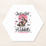 Posavasos De Papel Camisas de conejo. Sólo un Chica que ama a los con<br><div class="desc">Camisas de conejo. Sólo un Chica que ama a los conejos</div>
