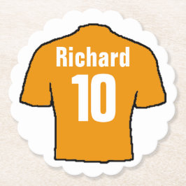 Posavasos De Papel Camisas de hinchas de fútbol a personalizar.