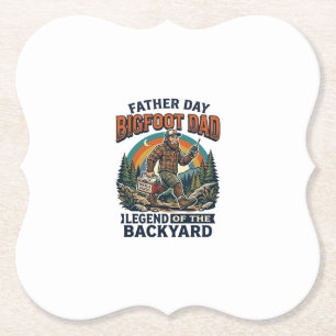 Posavasos De Papel Camiseta Bigfoot Papá Día del Padre Snacks Héroe D