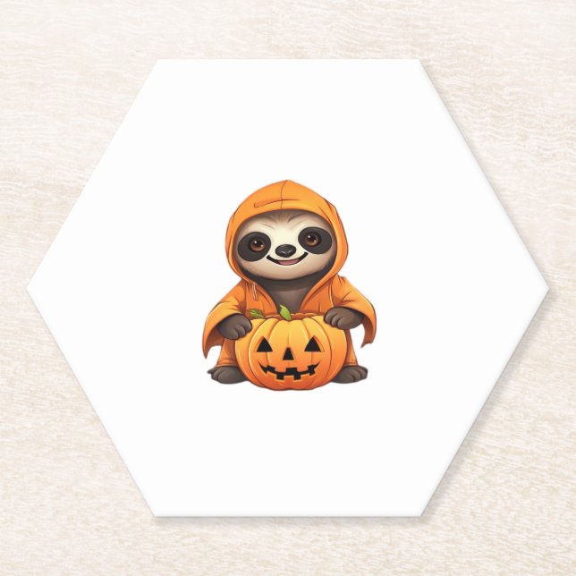 Posavasos De Papel Camiseta Clásica de Halloween (Anverso)