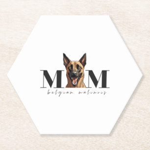 Posavasos De Papel Camiseta clásica de Perro Mom MALINOIS