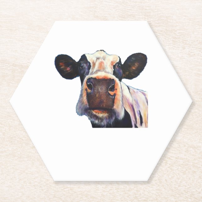 Posavasos De Papel Camiseta clásica de vaca sagrada (Anverso)