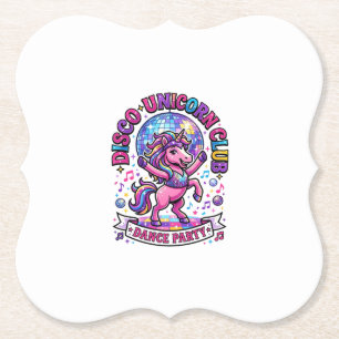 Posavasos De Papel Camiseta Comercial Unicorn Disco Unicorn Club Gráf