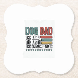 Posavasos De Papel Camiseta con estampado de pata vintage Dog Dad The