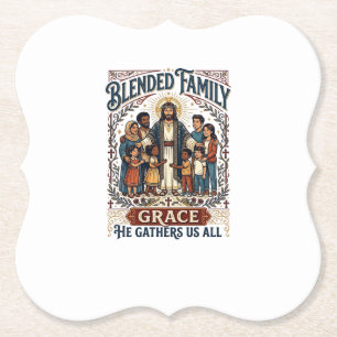 Posavasos De Papel Camiseta Cristiana de Familia Mixta de Jesús