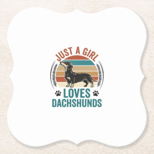 Posavasos De Papel Camiseta de amante de Dachshund Gráfico de perro d