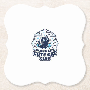 Posavasos De Papel Camiseta de arte para amantes de gatos lindos en c