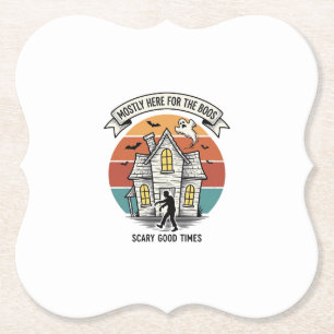Posavasos De Papel Camiseta de Casa Embrujada Divertida Vintage Espan