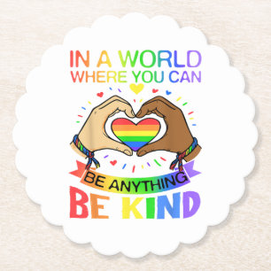 Posavasos De Papel Camiseta de Conciencia de Igualdad de Arcoiris de 