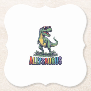 Posavasos De Papel Camiseta de diseño de gafas de sol de dinosaurio v