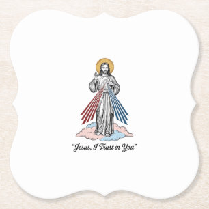Posavasos De Papel Camiseta de diseño vintage Jesús confío en ti