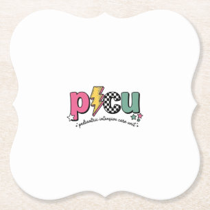 Posavasos De Papel Camiseta de enfermera de la Unidad de Cuidados Int
