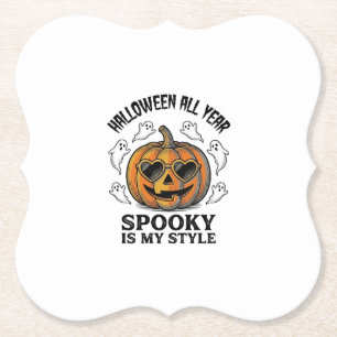 Posavasos De Papel Camiseta de grabado de fantasma de calabaza de Hal