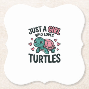 Posavasos De Papel Camiseta de grabado vintage de niña amante de tort