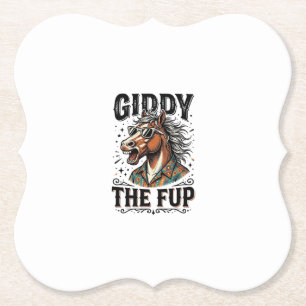 Posavasos De Papel Camiseta de grabado vintage divertida The Fup Hors